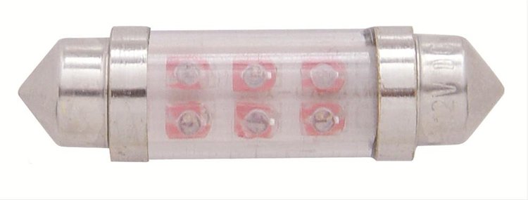 6 RED MICRO LED 36 MM DOM