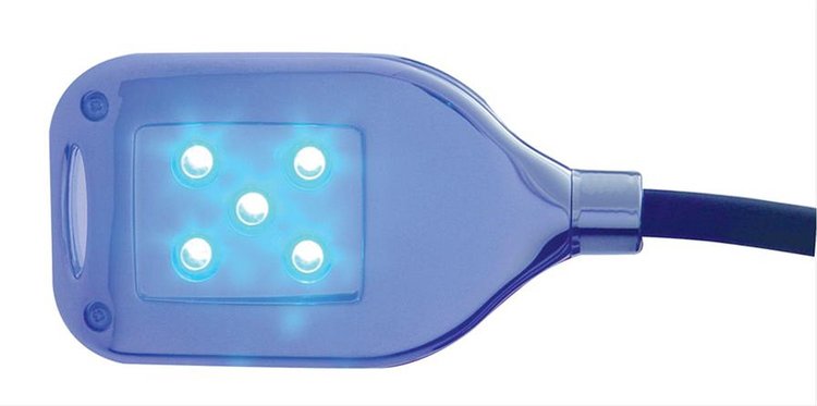 CHROME PLASTIC 5 BLUE LED