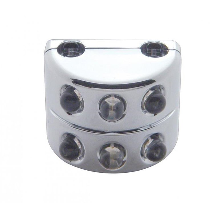 CHROME PLASTIC 6 LED HALF