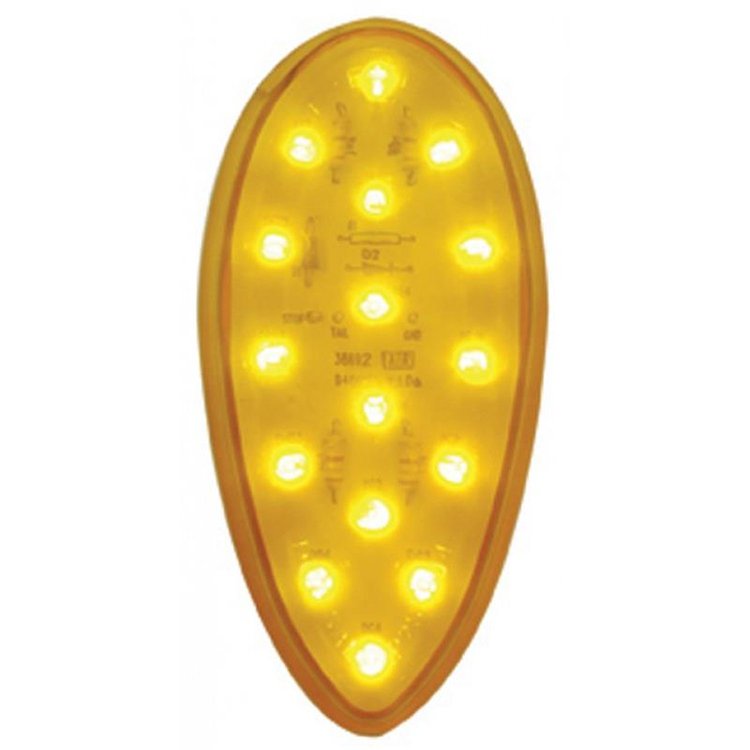 16 AMBER LED TEARDROP CLE