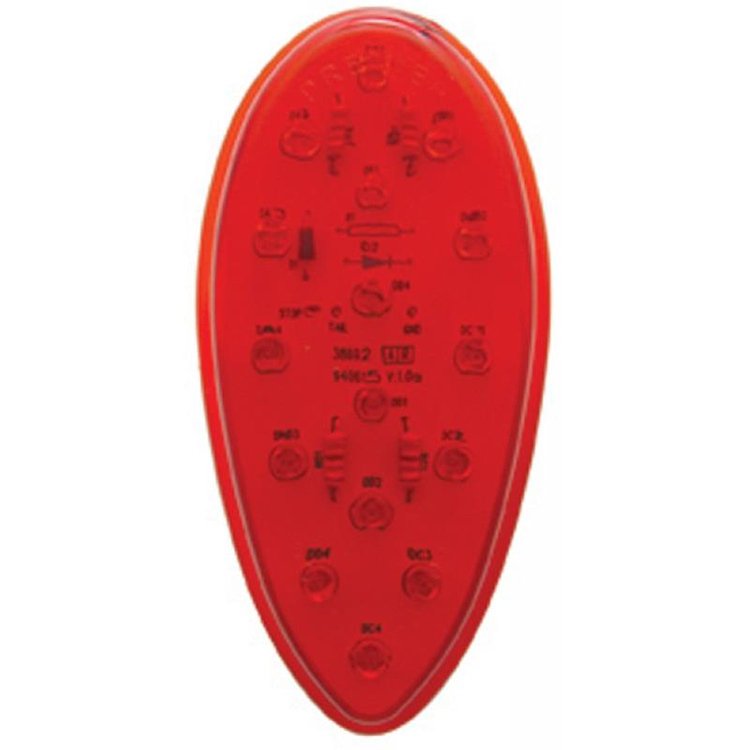 16 RED LED TEARDROP CLEAR