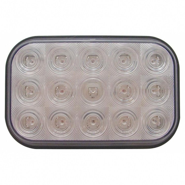 38749 15 LED Rectangular Light (Stop, Turn & Tail) - Red LED/Clear Lens