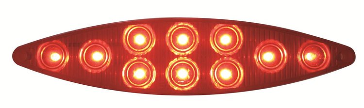 10 RED LED CAT S EYE S/T/