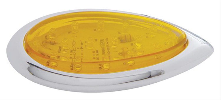 16 AMBER LED TEAR DROP CL