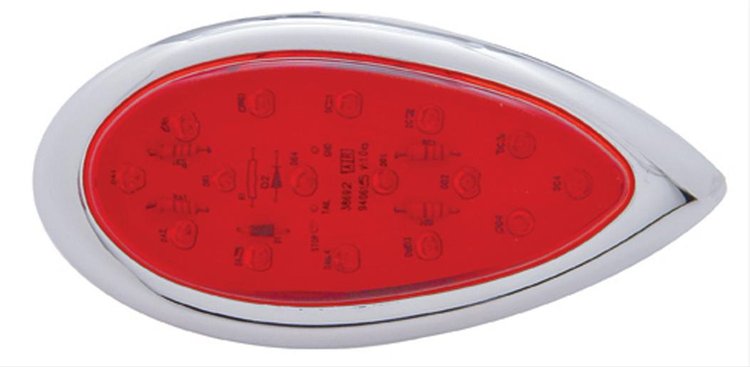 16 RED LED TEAR DROP CLEA