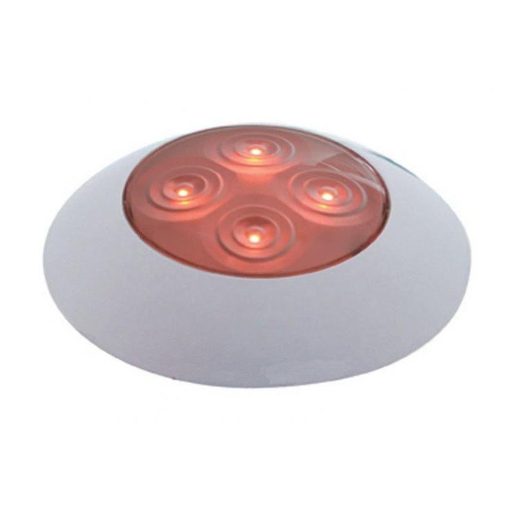 CHROME PLASTIC 4 RED LED