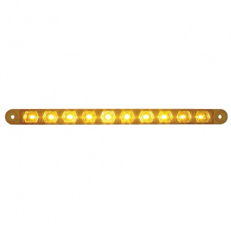 38942 10 LED 9 in. Turn Signal Light Bar - Amber LED/Amber Lens