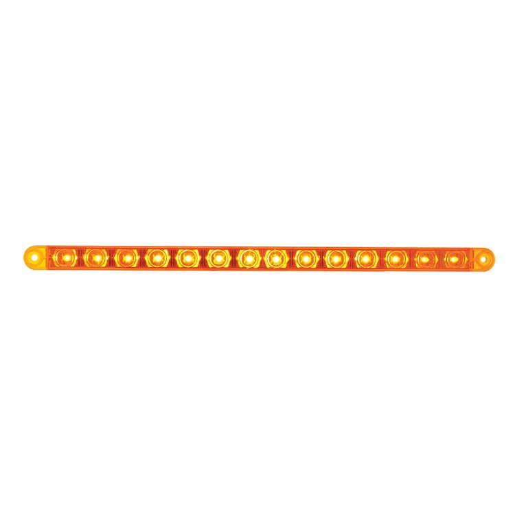 38946 14 LED 12 in. Turn Signal Light Bar - Amber LED/Amber Lens