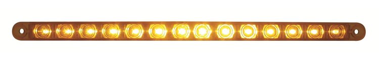 38946B 12 in. Flush Mount Amber Light Bar w/14 Sequential Amber LEDs