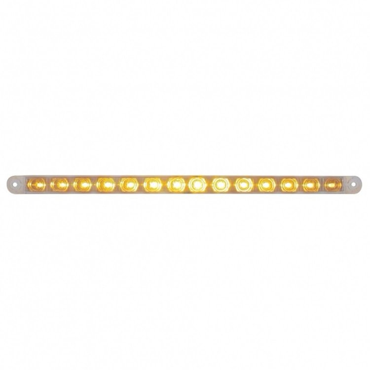 38948 14 LED 12 in. Turn Signal Light Bar - Amber LED/Clear Lens