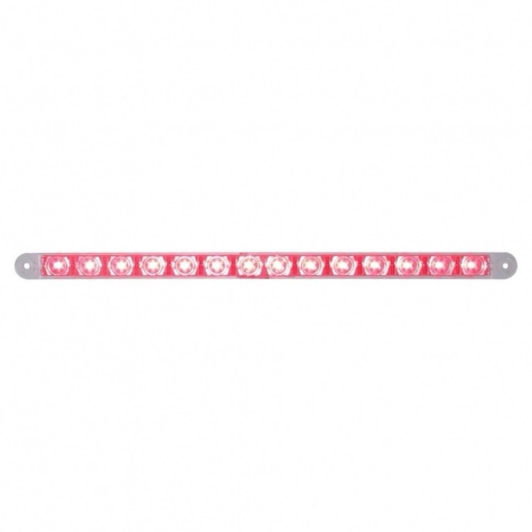 38949 14 LED 12 in. Light Bar (Stop, Turn & Tail) - Red LED/Clear Lens