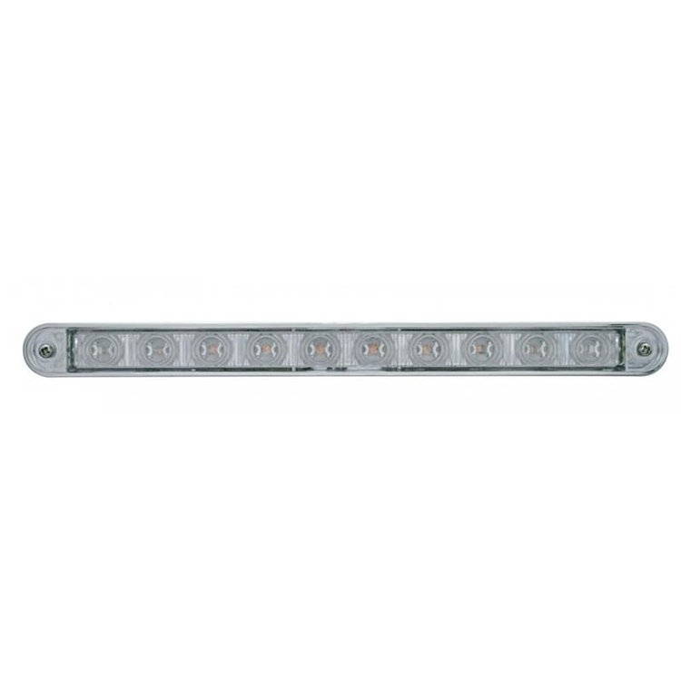 10 RED LED 9 LIGHT BAR W/