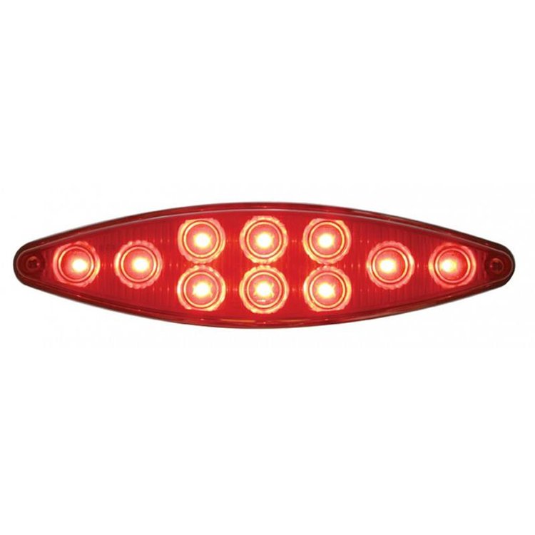 10 RED LED CATS EYE S/T/T