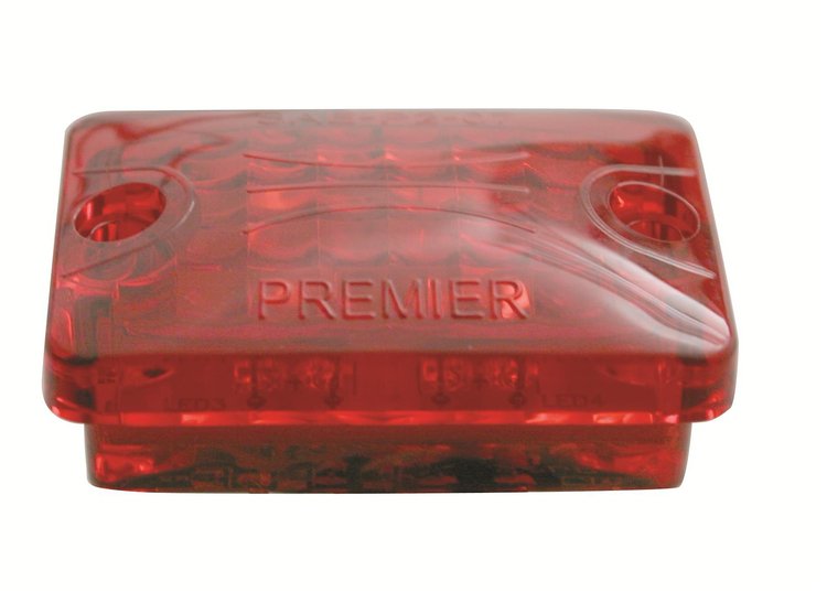 4 RED LED SMALL RECTANGUL