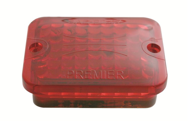 6 RED LED MEDIUM RECTANGU