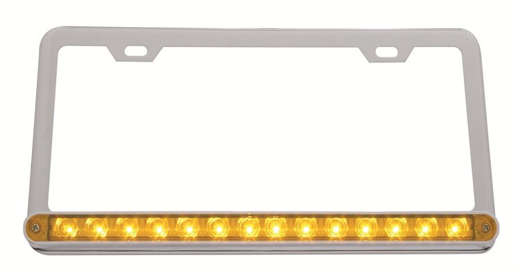 LICENSE FRAME W/ 14 AMBER
