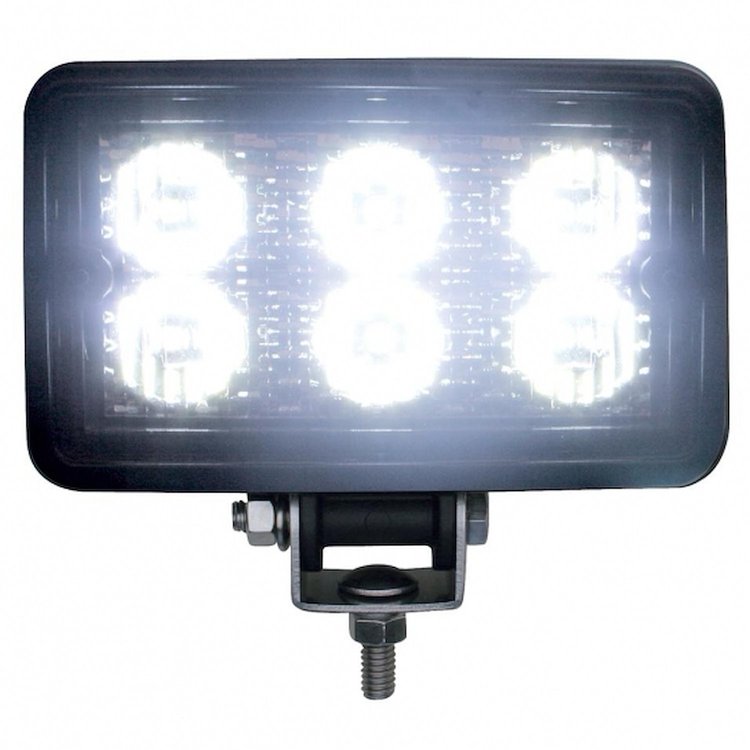 39901B 6 High Power 1 Watt LED Rectangular Work Light