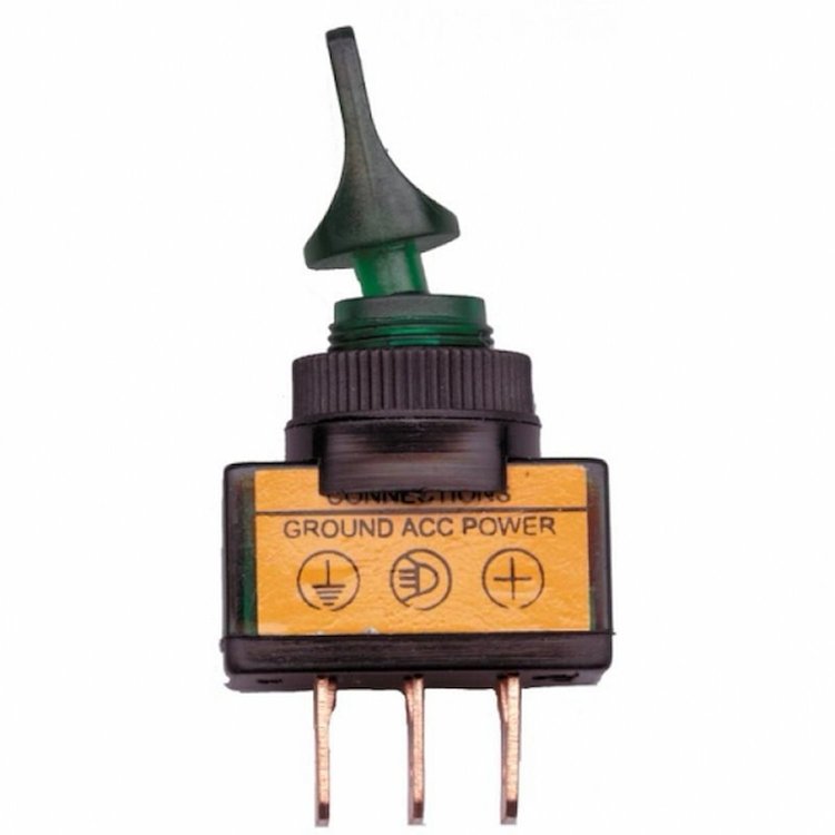 40094 Glow Duck Bill Toggle Switch - Green