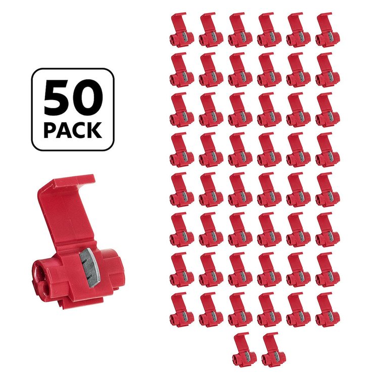40109P50 Snap Lock Tap Splice Connectors [Red]