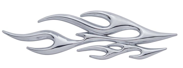 CHROME PLASTIC FLAME ACCE