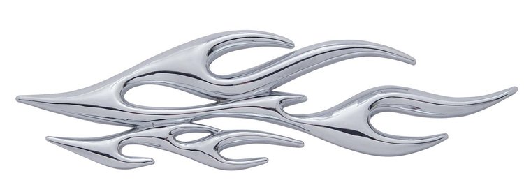 CHROME PLASTIC FLAME ACCE