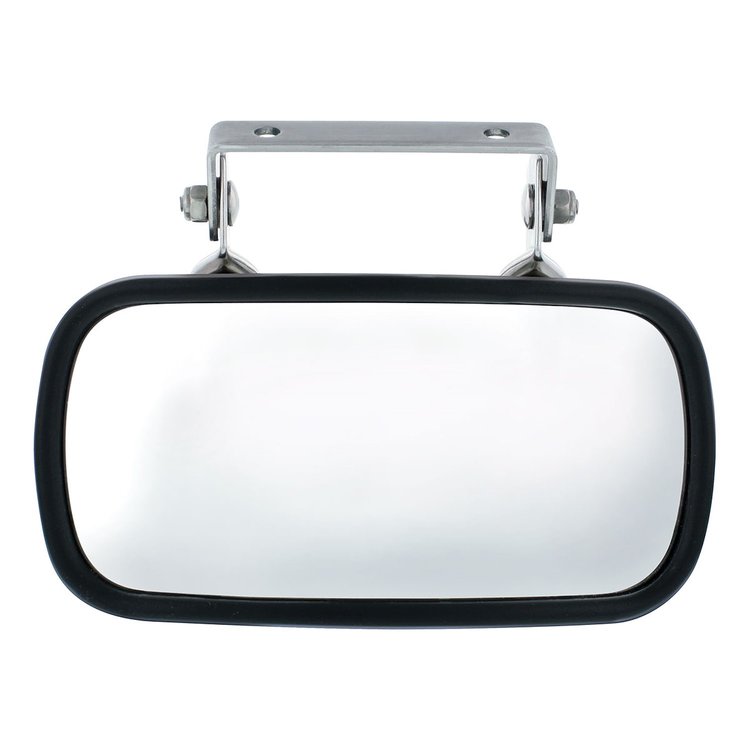 43001 Rectangular Stainless Steel Over Door Convex Mirror With Mounting Bracket