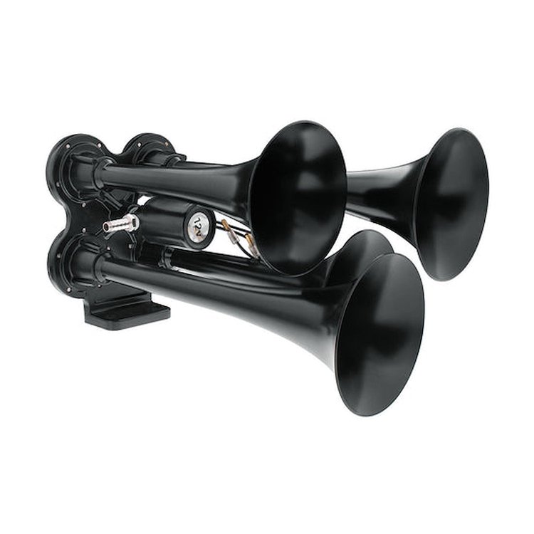46144 4 Trumpet Mini Train Horn [Black]