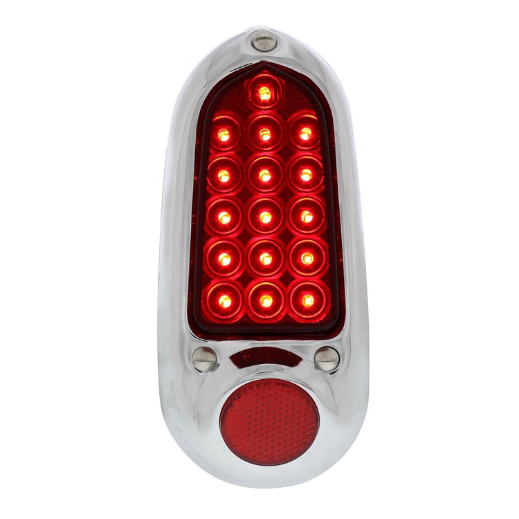 CTL4950LED-ALS 16 LED Tail Light With Stainless Steel Rim For 1949-50 Chevy Passenger Car - L/H