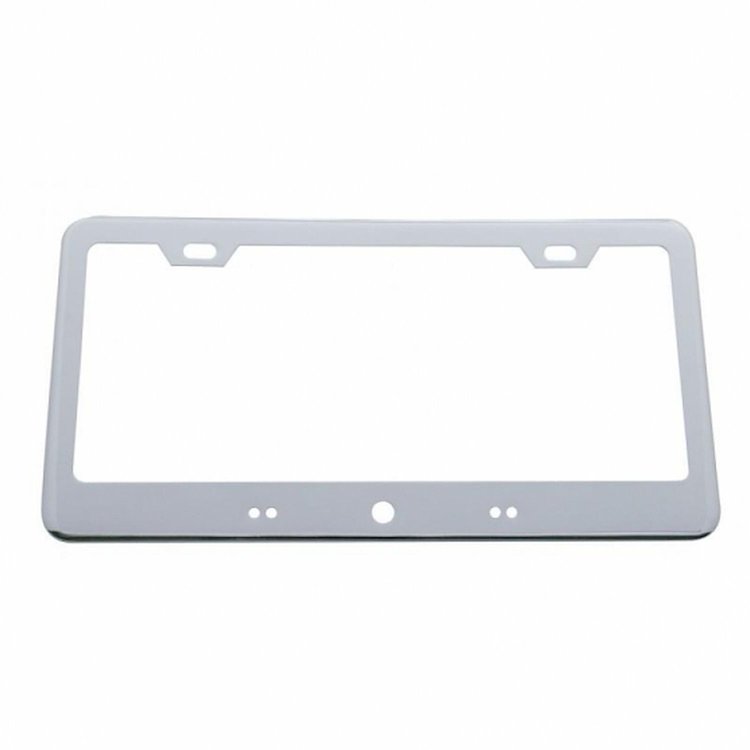 50015B License Plate Frame With Bottom Mount LED Light Bar Cutout - Chrome