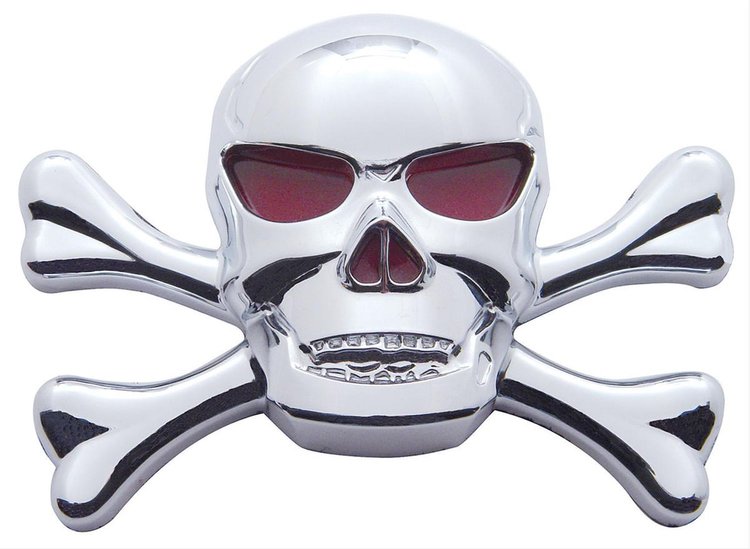 CHROME PLASTIC SKULL ACCE
