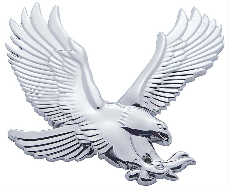 CHROME PLASTIC FLYING EAG