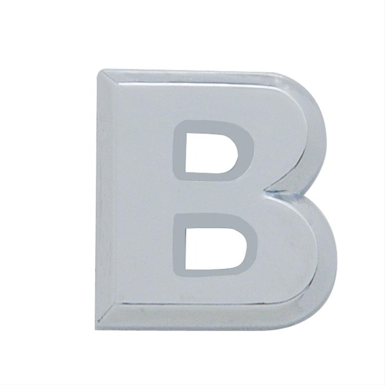 CHROME PLASTIC LETTER - B