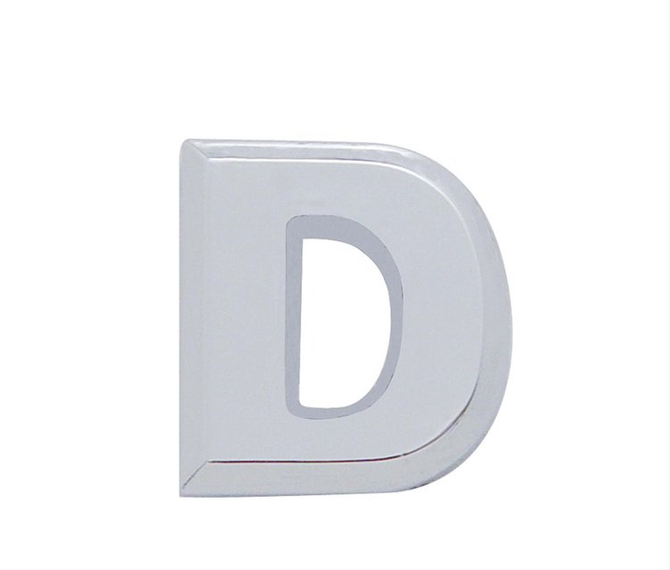 CHROME PLASTIC LETTER - D