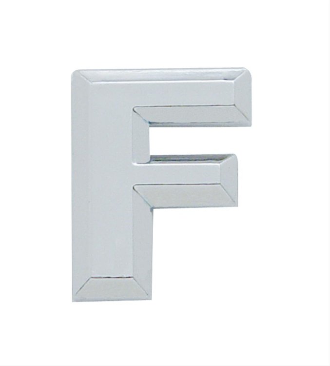 CHROME PLASTIC LETTER - F