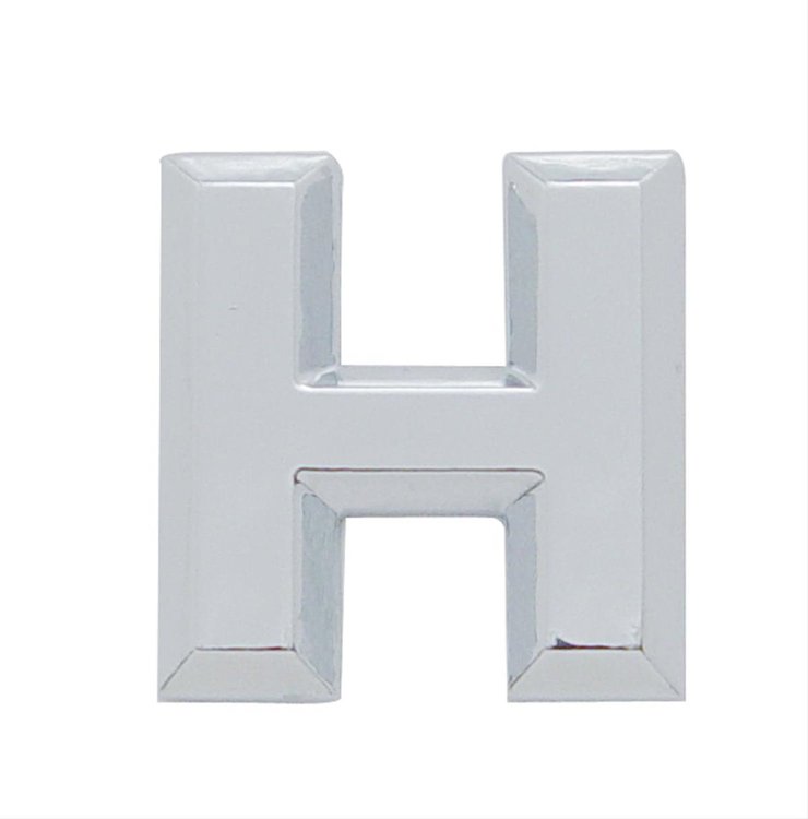 CHROME PLASTIC LETTER - H