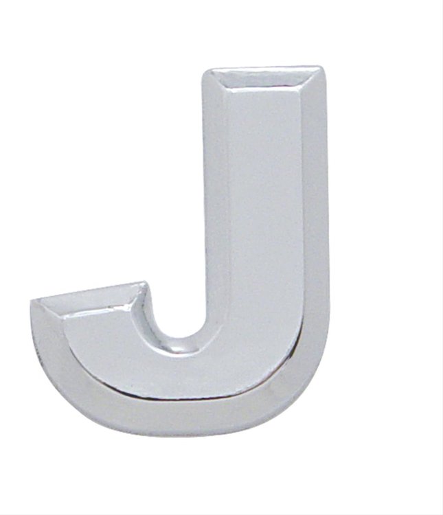 CHROME PLASTIC LETTER - J