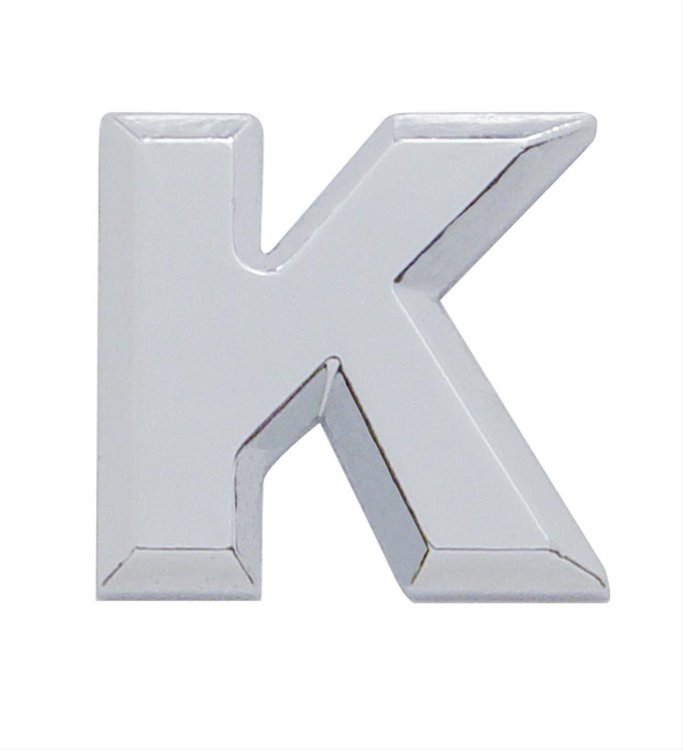 CHROME PLASTIC LETTER - K