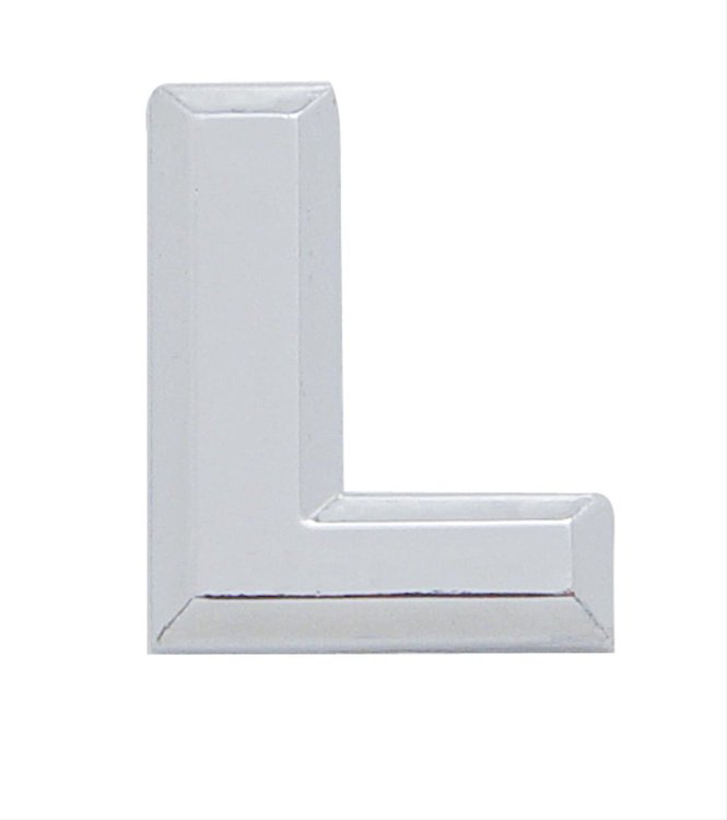 CHROME PLASTIC LETTER - L