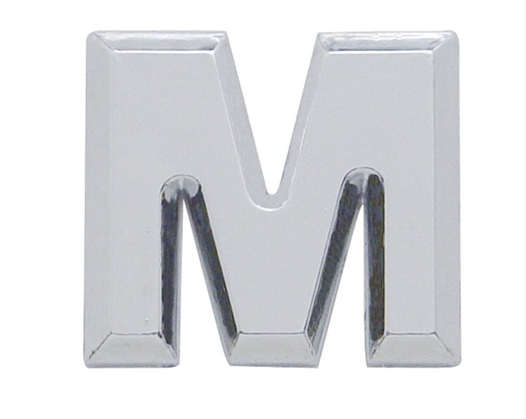 CHROME PLASTIC LETTER - M
