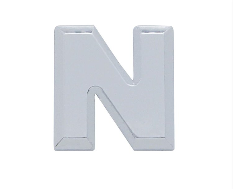 CHROME PLASTIC LETTER - N