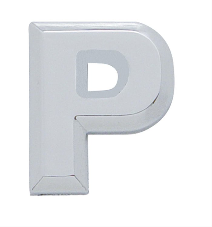 CHROME PLASTIC LETTER - P