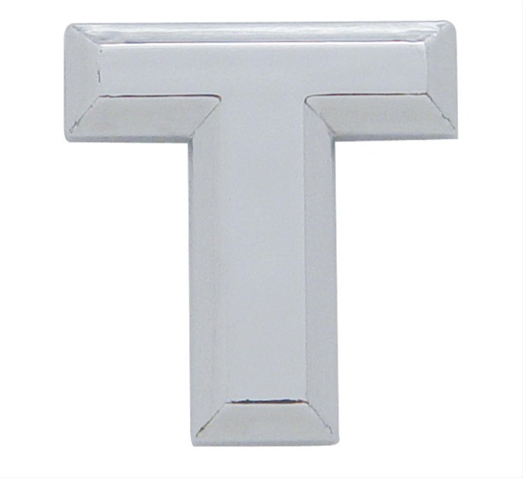 CHROME PLASTIC LETTER - T