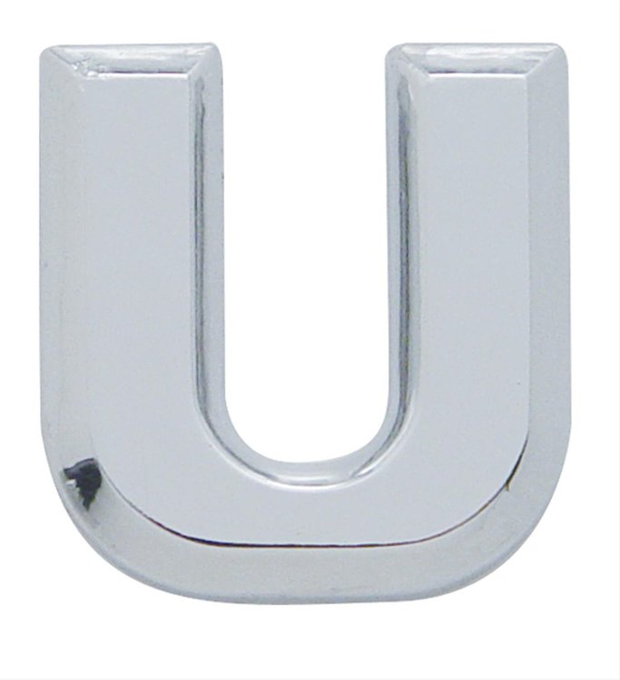 CHROME PLASTIC LETTER - U