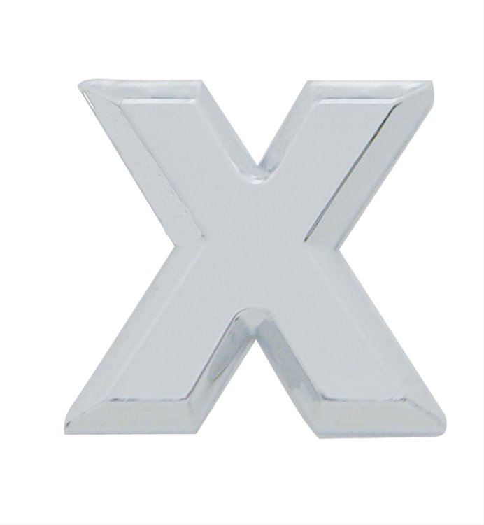 CHROME PLASTIC LETTER - X