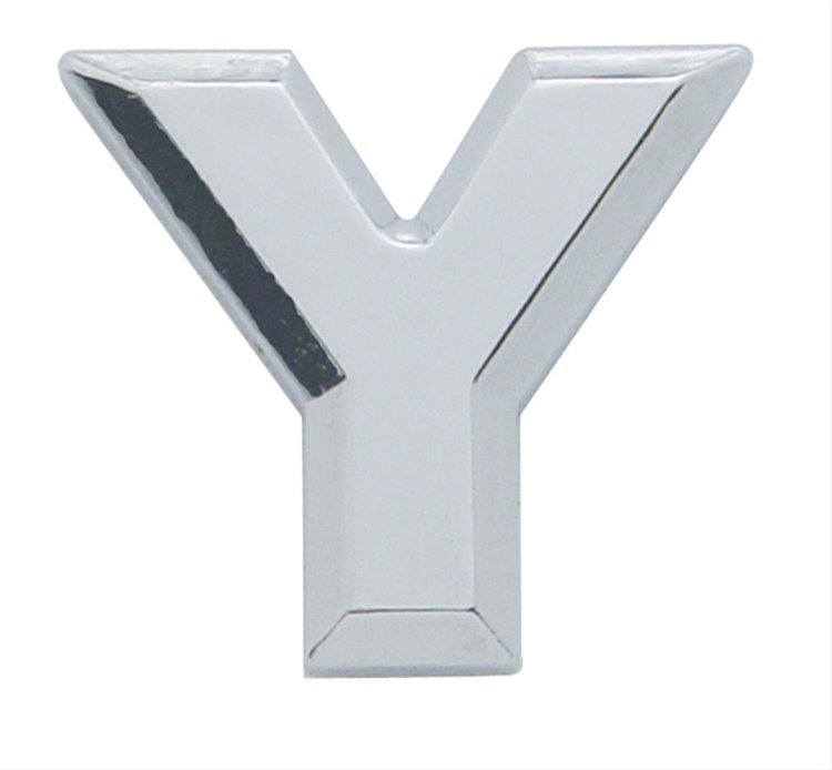 CHROME PLASTIC LETTER - Y