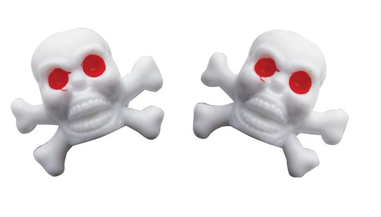 WHITE SKULL VALVE CAPS