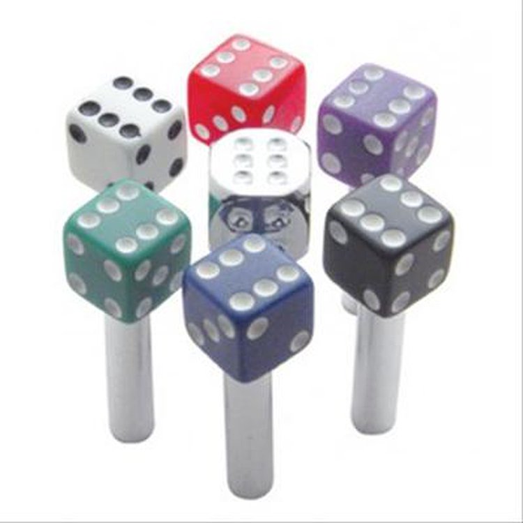 WHITE DICE DOOR KNOB
