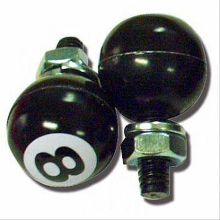 BLACK 8 BALL LICENSE PLAT