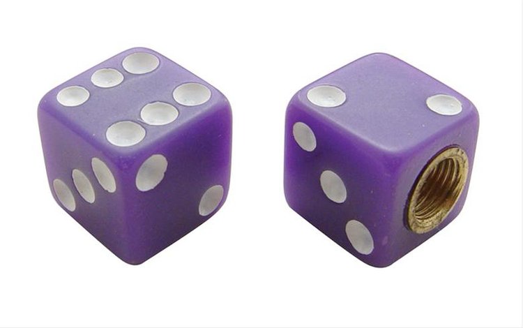 DICE VALVE CAPS - PURPLE
