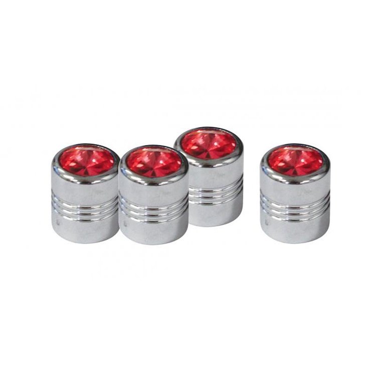 DIAMOND VALVE CAPS - RED